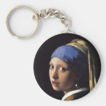 The Girl With A Pearl Earring by Johannes Vermeer Key Chains