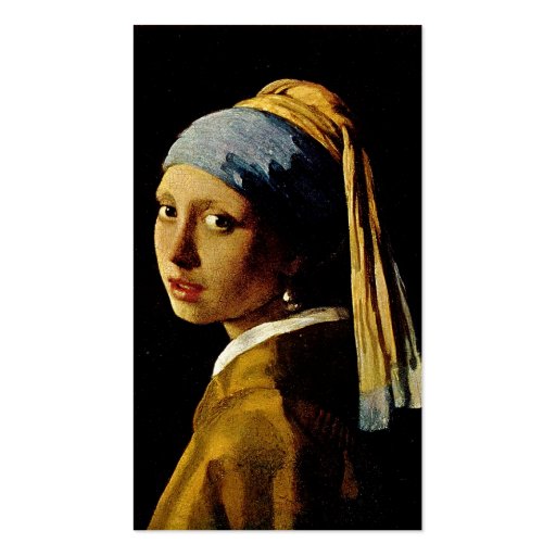 The Girl with a Turban/Girl with the Pearl Earring Business Cards (back side)