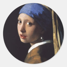 The Girl With The Pearl Earring by Vermeer Stickers