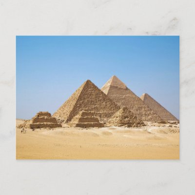 The Gizah Pyramids in Egypt Post Cards