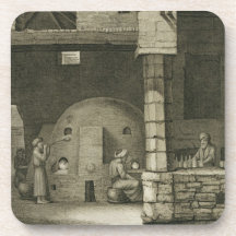 The Glass Bottle Maker, from Volume II Arts and Tr Drink Coasters