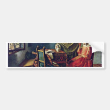 The Glass Of Wine Title Of The Gemäldegalerie In B Bumper Stickers
