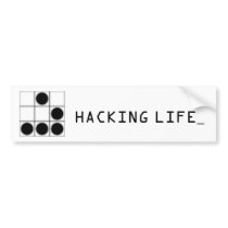 The Glider : Hacker Emblem Bumper Sticker bumper stickers