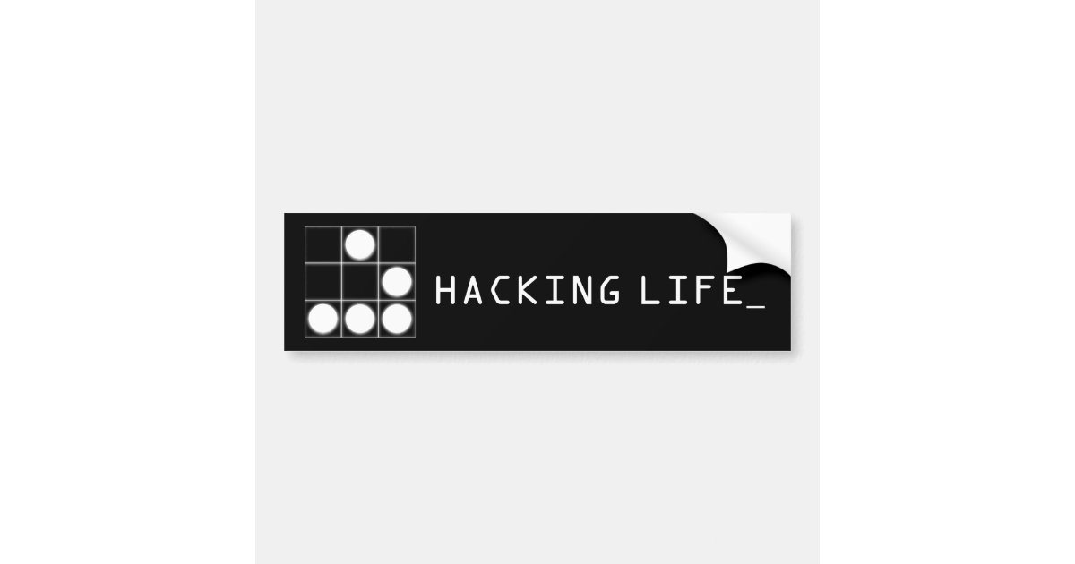 The Glider Hacker Emblem Bumper Sticker Zazzle
