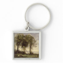 The Goatherds of Castel Gandolfo, 1866 Keychain