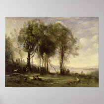 The Goatherds of Castel Gandolfo, 1866 Poster