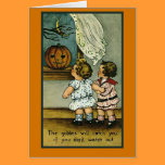 The Goblins Will Get You....Cute Halloween Card cards