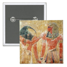 The god Thoth with Seti I  in the Tomb of Seti Pins