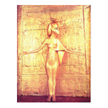 The goddess Selket on the canopic shrine Post Card