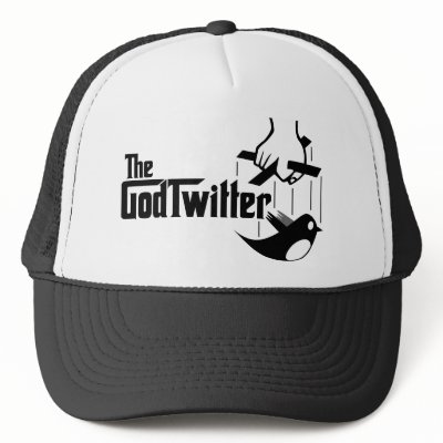 The GodTwitter T-Shirt, Black Hat by pinksheepind