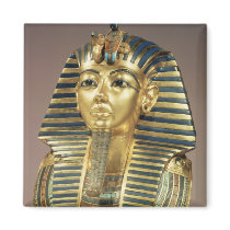 The gold funerary mask, from tomb of fridge magnet