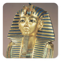The gold funerary mask, from tomb of stickers