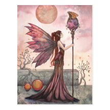 The Golden Dragon Fairy Fantasy Postcard