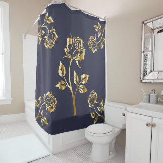 The golden flowers 2 shower curtain