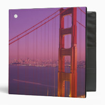 The Golden Gate Bridge shortly after sunset, Vinyl Binder