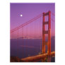 The Golden Gate Bridge shortly after sunset,