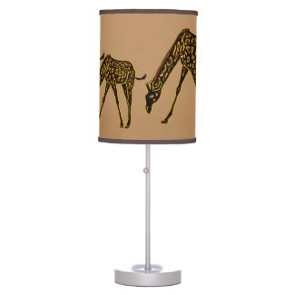 The Golden Giraffe Lampshade Lamps
