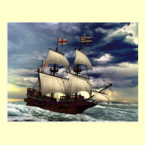 The Golden Hind. postcards