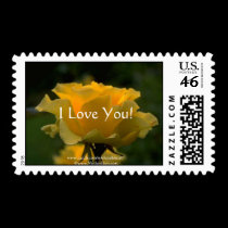 The Golden Rose Digital Realism postage