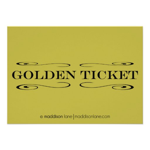The Golden Ticket Birthday Invitation