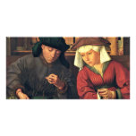 The Goldwäger And His Wife By Massys Quentin Photo Card