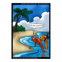 The Golfing Fish Funny Poster Prints posters