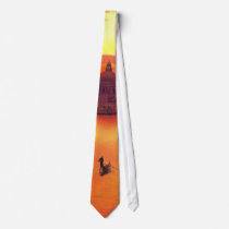 "The Gondolier" Watercolor at Sunset ties