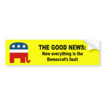 The Good News - Now everything is the democrat's f bumper stickers by Politicaltshirts The Good News - Now everything is the democrat's f bumper stickers