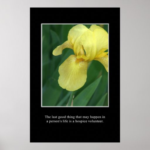 The good of a hospice volunteer poster