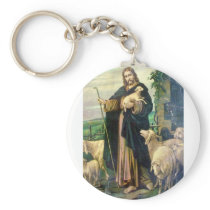 THE GOOD SHEPHERD 2 c. 1900 Key Chain