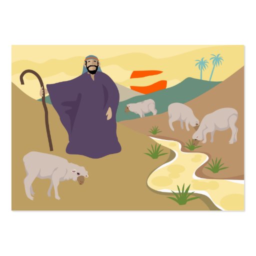 The Good Shepherd, Bible Scripture Verse Business Cards (back side)