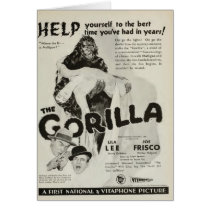 'The Gorilla' 1930 movie ad greeting card