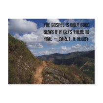 "The gospel is only good news if it gets there ... postcards