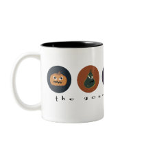the gourds of goth (and corny!) polka mugs