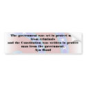 The government was set to protect man Bumper bumper stickers by cindy_k The government was set to protect man Bumper bumper stickers