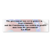The government was set to protect man Bumper bumper stickers