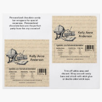 The Graduate Candybar Wrappers In Beige (Nutrition flyers