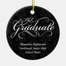 The Graduate, Elegant Black Christmas Ornaments