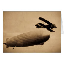 The Graf Zeppelin Approaching New York City 1928 Greeting Card