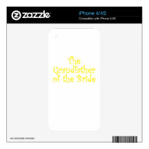 The Grandfather of the Bride Decals For The iPhone 4