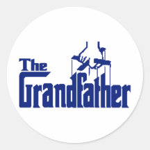 The Grandfather Round Stickers