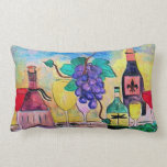The Grape Escape Wine Lumbar Throw pillow from art pillows