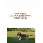 THE GRASS IS ALWAYS GREENER WITH A BSSET HOUND t-shirts