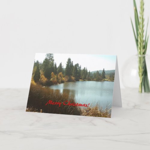 The Grass Valley Lake Merry Christmas Card card
