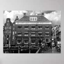 The Grasshopper Hotel -- November in Amsterdam BW Poster