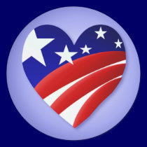 The Great American Heart  Stickers