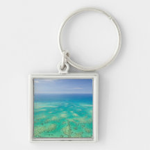 The Great Barrier Reef, aerial view of Green Keychains