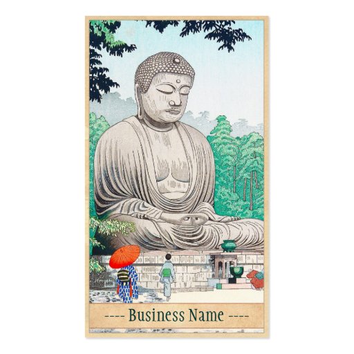 The Great Buddha at Kamakura FUJISHIMA TAKEJI Business Card Template