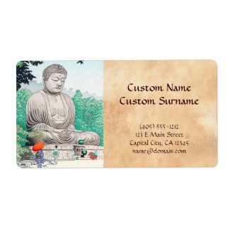 The Great Buddha at Kamakura FUJISHIMA TAKEJI Labels