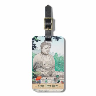 The Great Buddha at Kamakura FUJISHIMA TAKEJI Travel Bag Tag